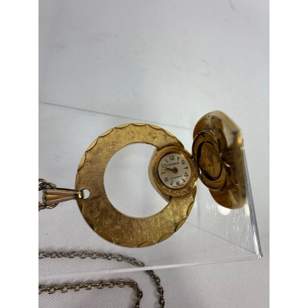 vintage Continental Antimagnetic pendant watch on a chain. Necklace Needs Batter - Picture 3 of 5